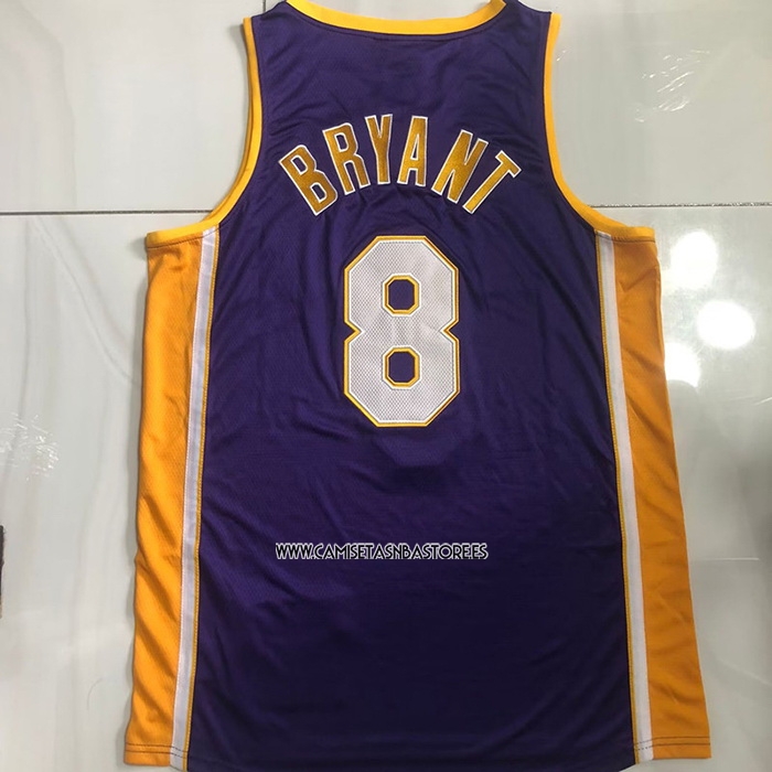 Kobe Bryant NO 8 Camiseta Los Angeles Lakers Mitchell & Ness 2001-02 Violeta